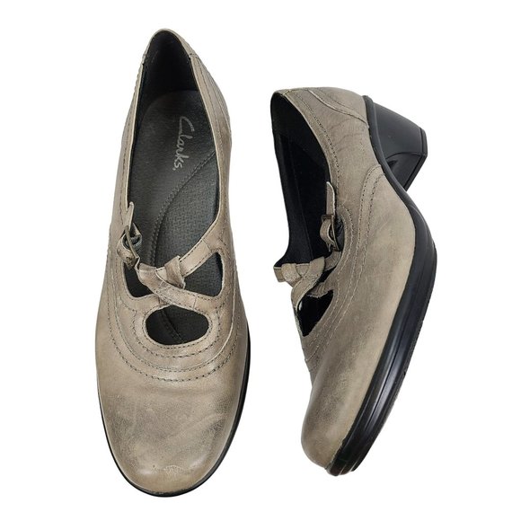 Clarks Shoes - Clarks Gray Womens Mary Janes Style Comfort Shoes Size 9.5